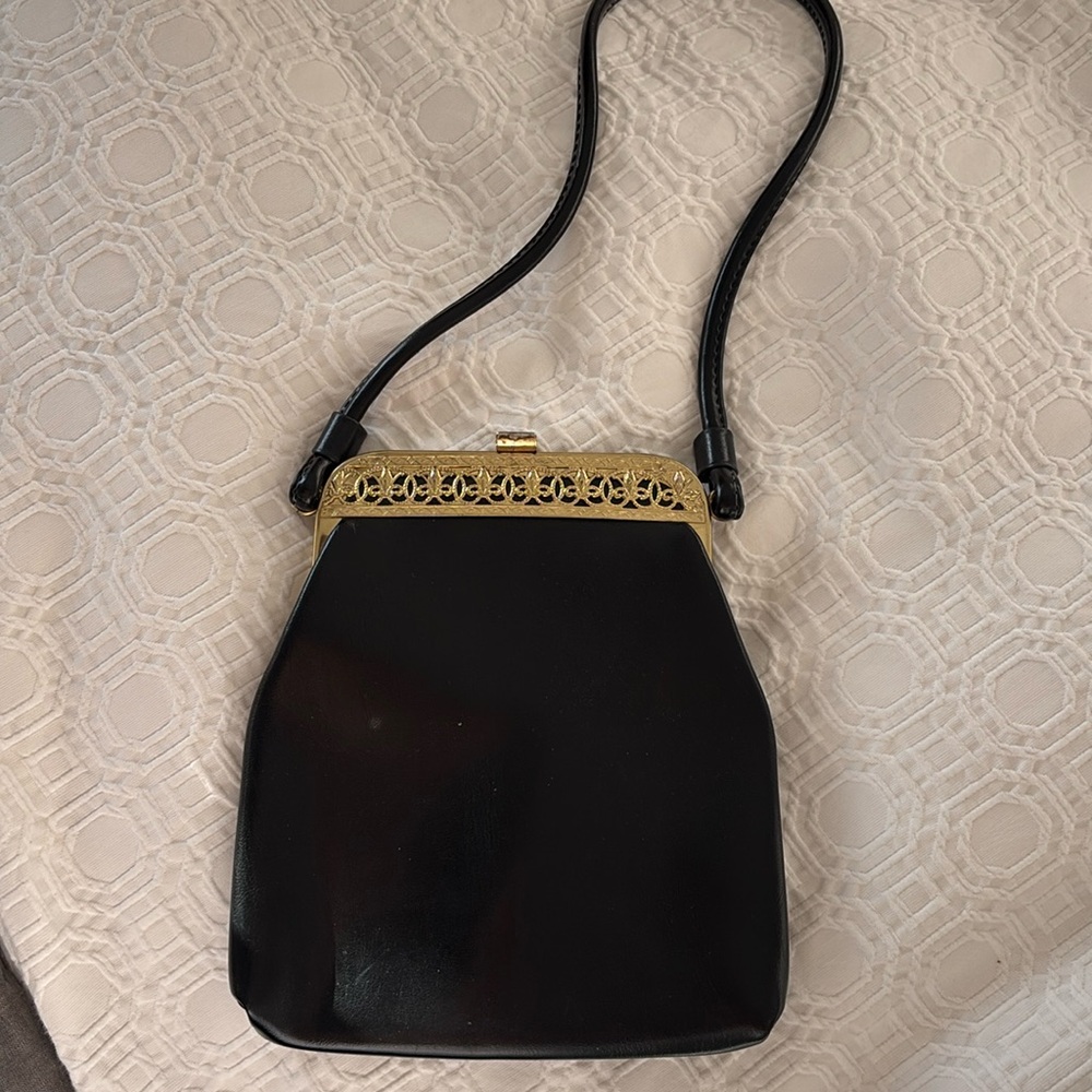 Vintage Black Leather Bag